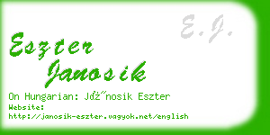 eszter janosik business card